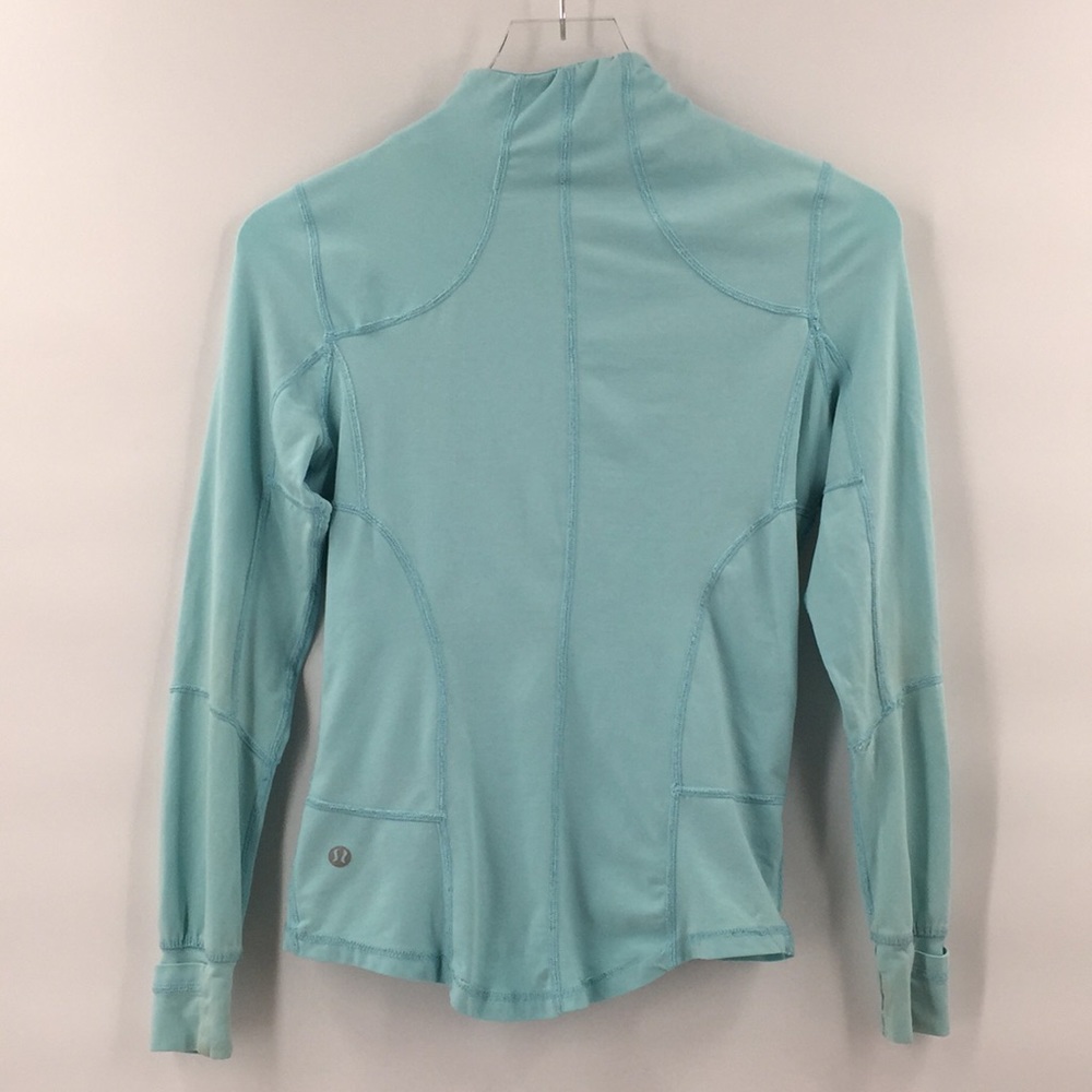 Lululemon Forme Jacket Cuffins Aqua Blue 4 - Picture 2 of 5